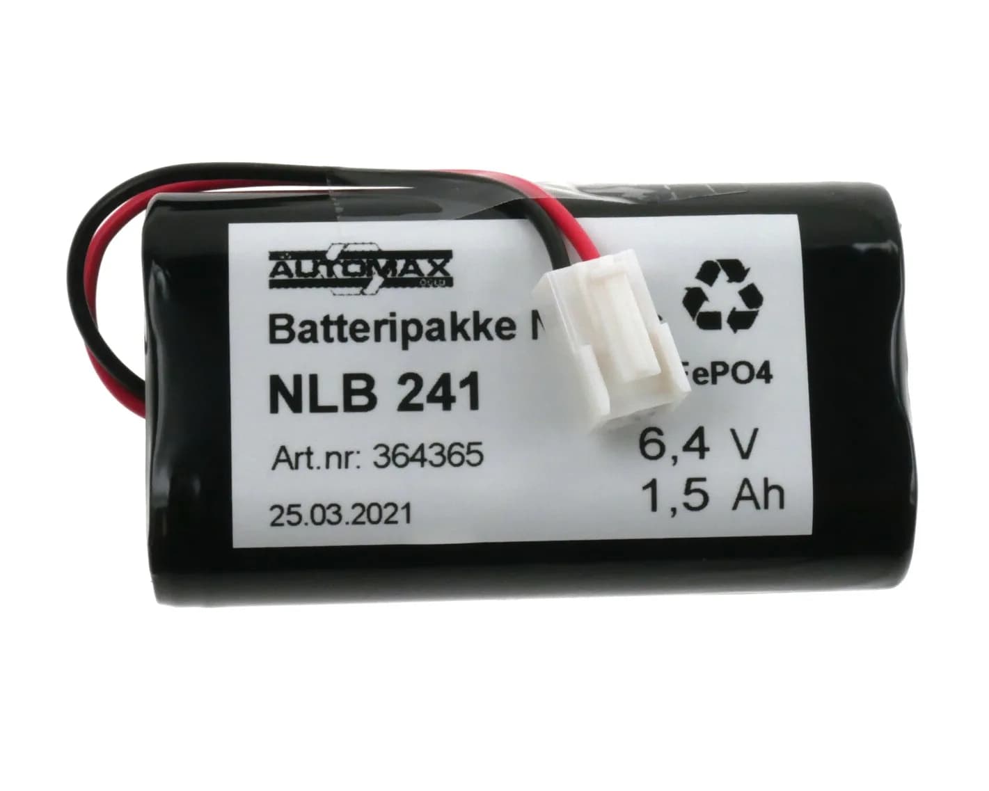 NLB 241 (6,4V-1,5Ah-R-Plugg 13) – bilde 1 av 2