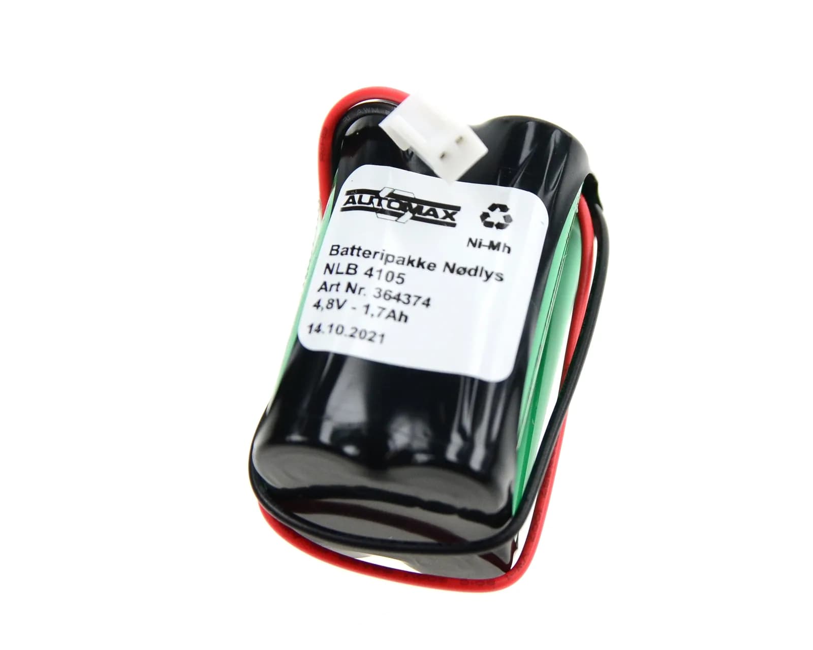 NLB 4105 (4,8V1,7Ah-Rx2-Plugg 24 polvent) – bilde 1 av 2