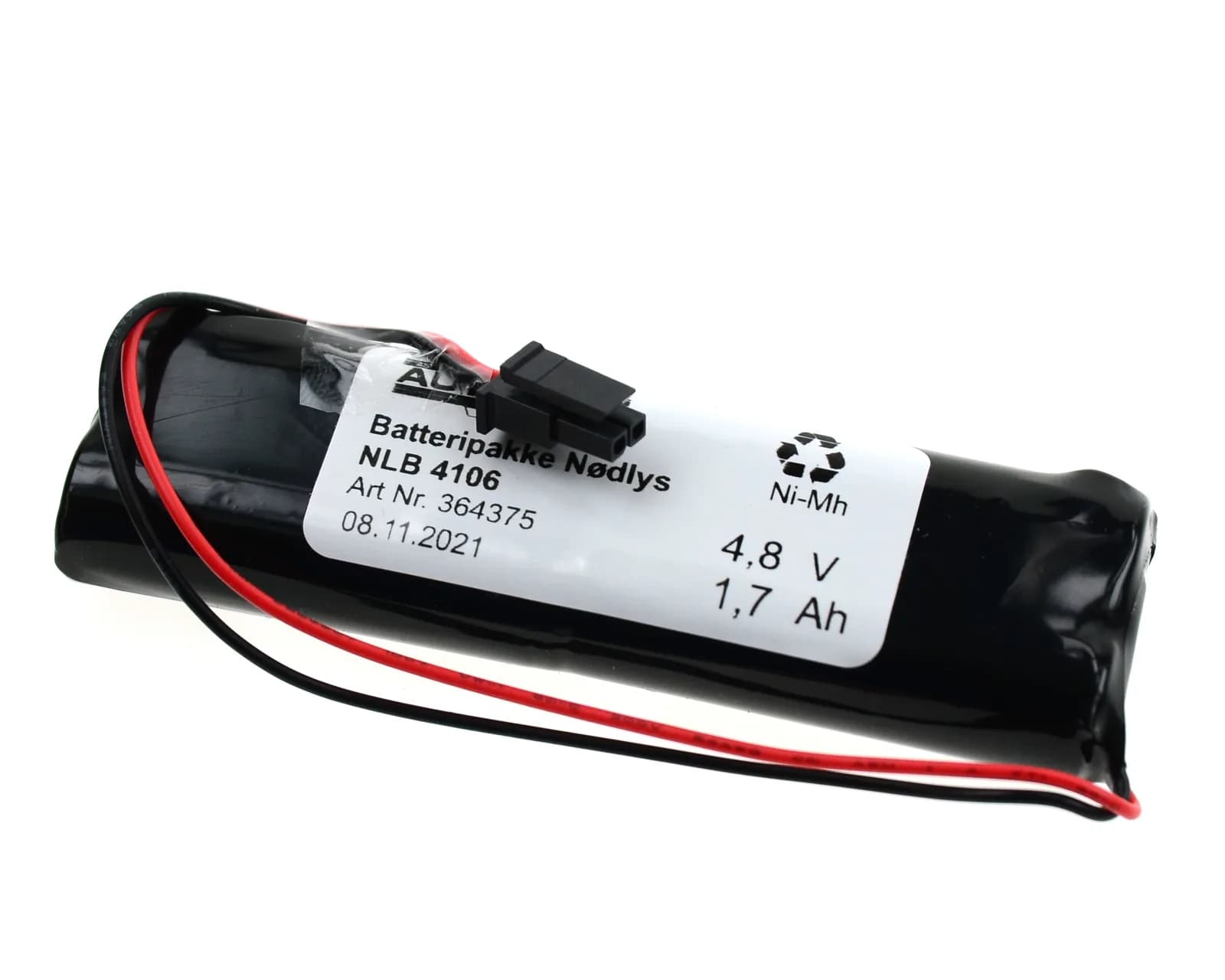 NLB 4106 (4,8V-1,7Ah MS2x2 plugg 25) – bilde 1 av 2