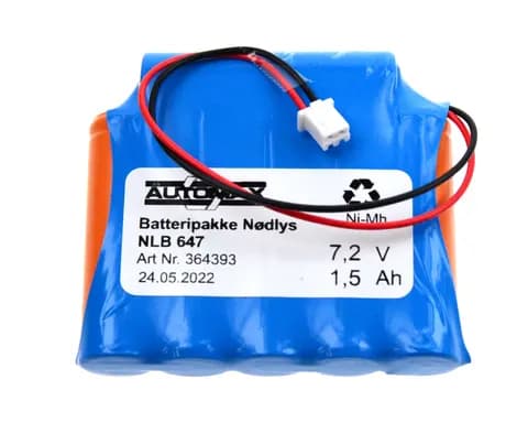 NLB 647 (7,2V-1,5Ah-R+1-Plugg 33)