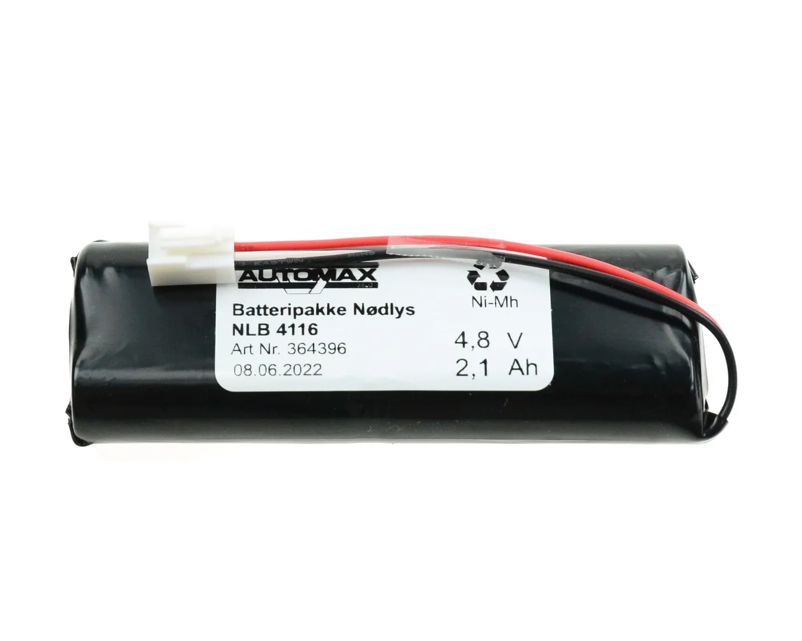 NLB 4116 (4,8V-2,1Ah-2S-Plugg 13 polvent) – bilde 1 av 2