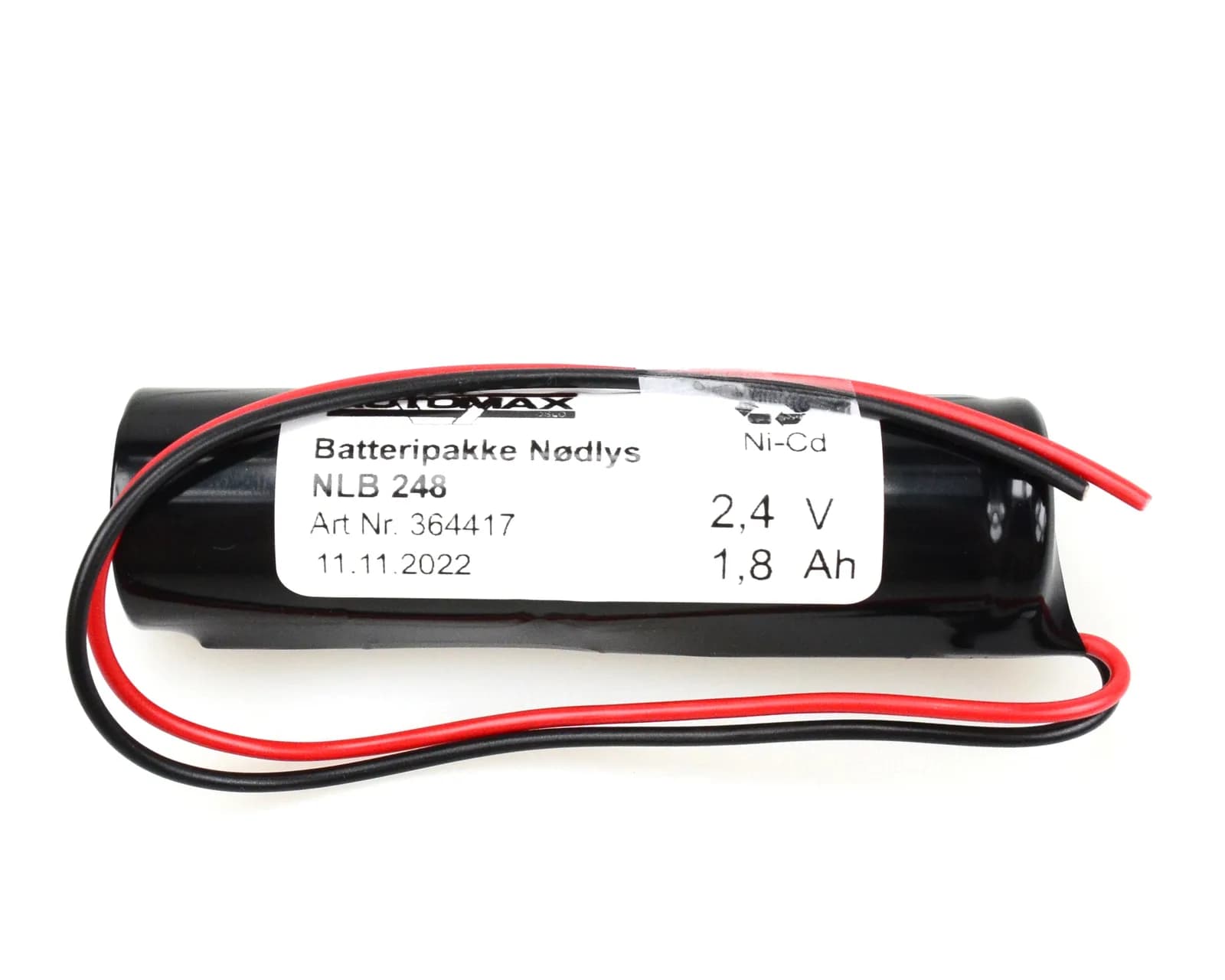 NLB 248 (2,4V1,8AH-S-ledninger)