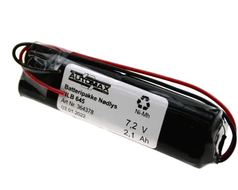 NLB 645 (7,2V-2,2Ah-Sx3-trekant-ledninger)