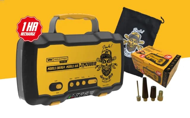 JTM1200010 (Booster 12V, med luftkompressor og lys) – bilde 1 av 2