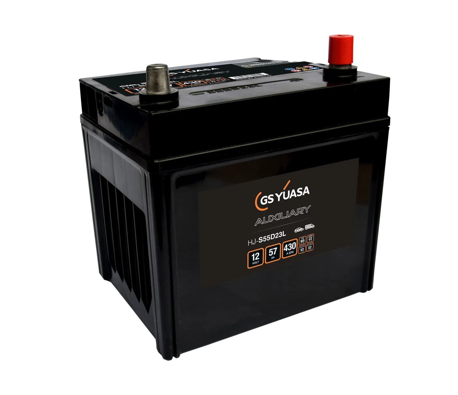 HJ-S55D23L GS Yuasa Auxiliary AGM Battery (12V 57Ah 430A)