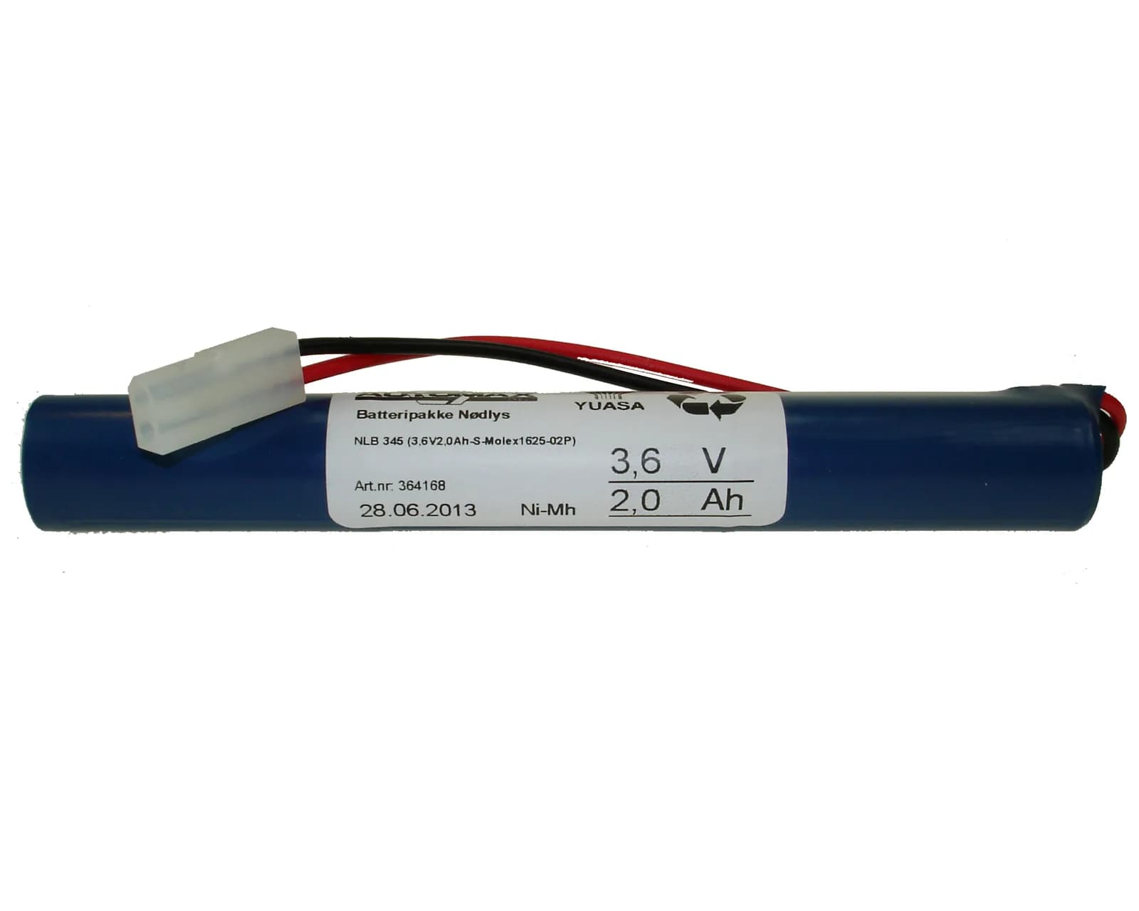 NLB 345 (3,6V2,0Ah-S-Plugg 20) – bilde 1 av 2