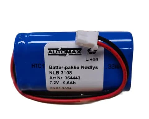 NLB 3108 (7,2V-0,6Ah-R-trekant-Plugg 34)