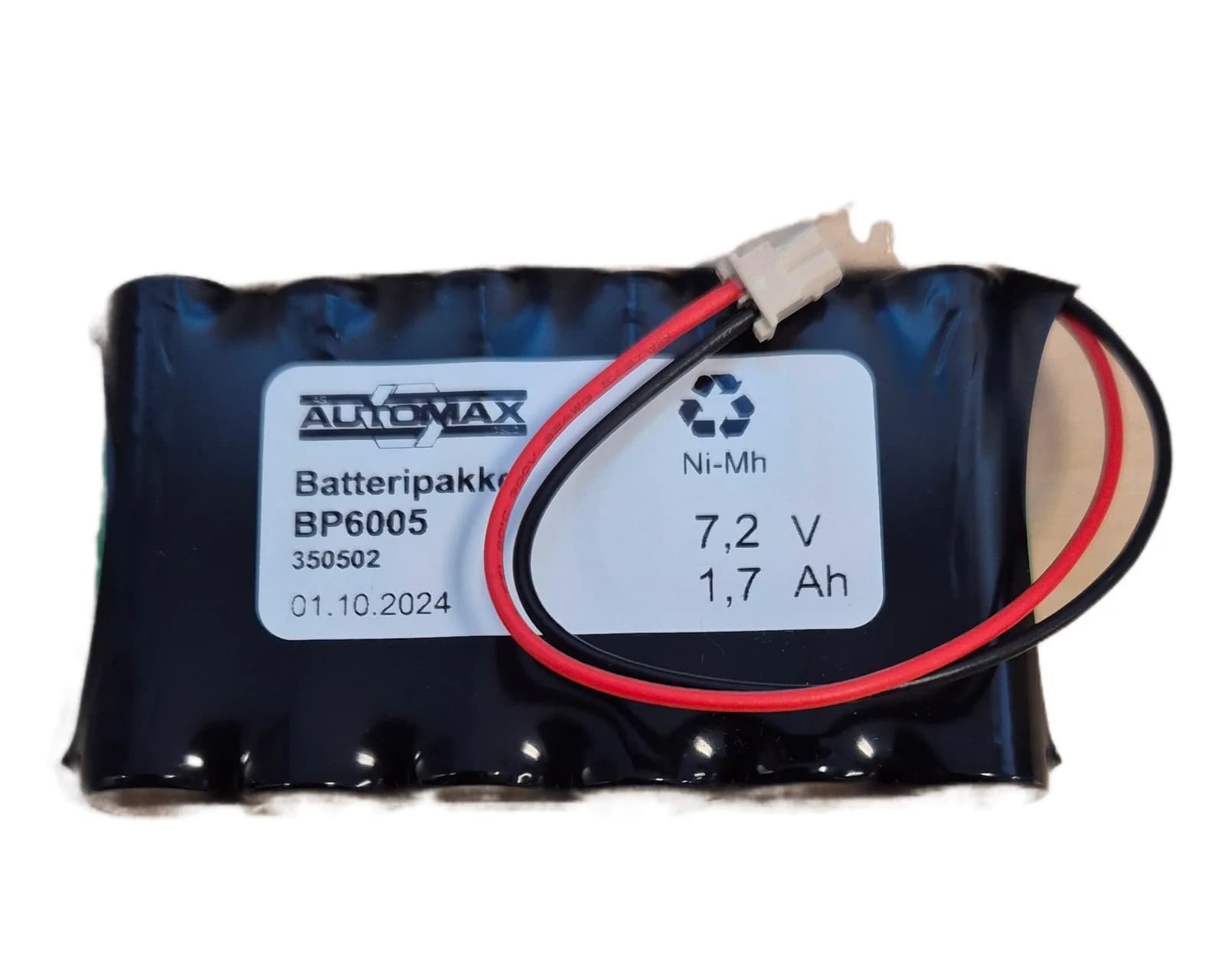 BP 6005 (7,2V-1,7Ah-R-Plugg 34) – bilde 1 av 2