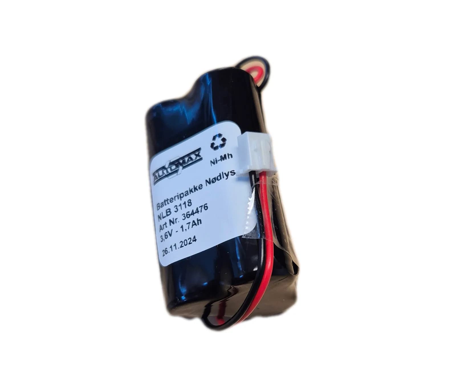 NLB 3118 (3,6V1,7Ah-R-trekant-Plugg 33 polvent) – bilde 1 av 2