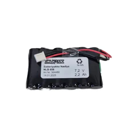 NLB 658 (7,2V-2,2Ah-R-NTC-Sikring-Plugg 38)