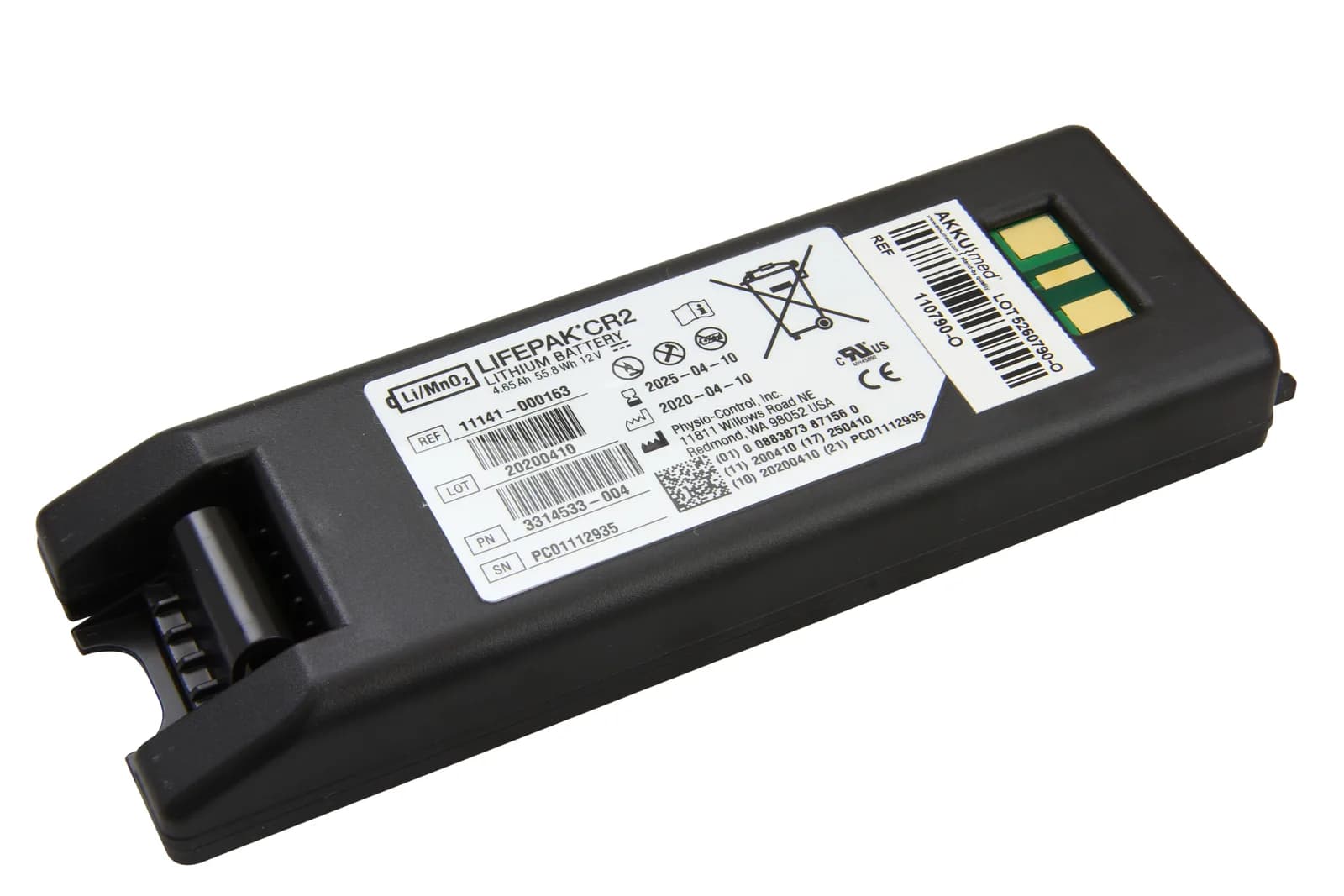Lifepak CR2 batteri (12V 4,65Ah 55,8Wh)