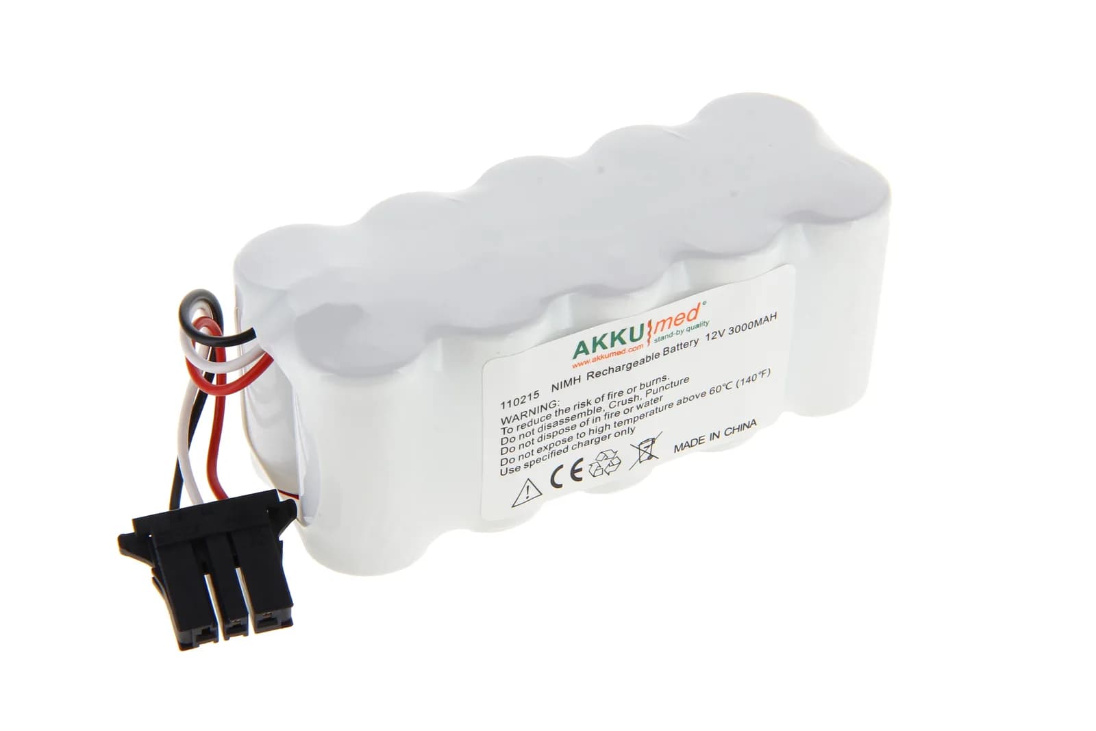 AKKUmed Batteri til Nihon Kohden defibrillatorer og EKG-enheter (12V 3Ah)