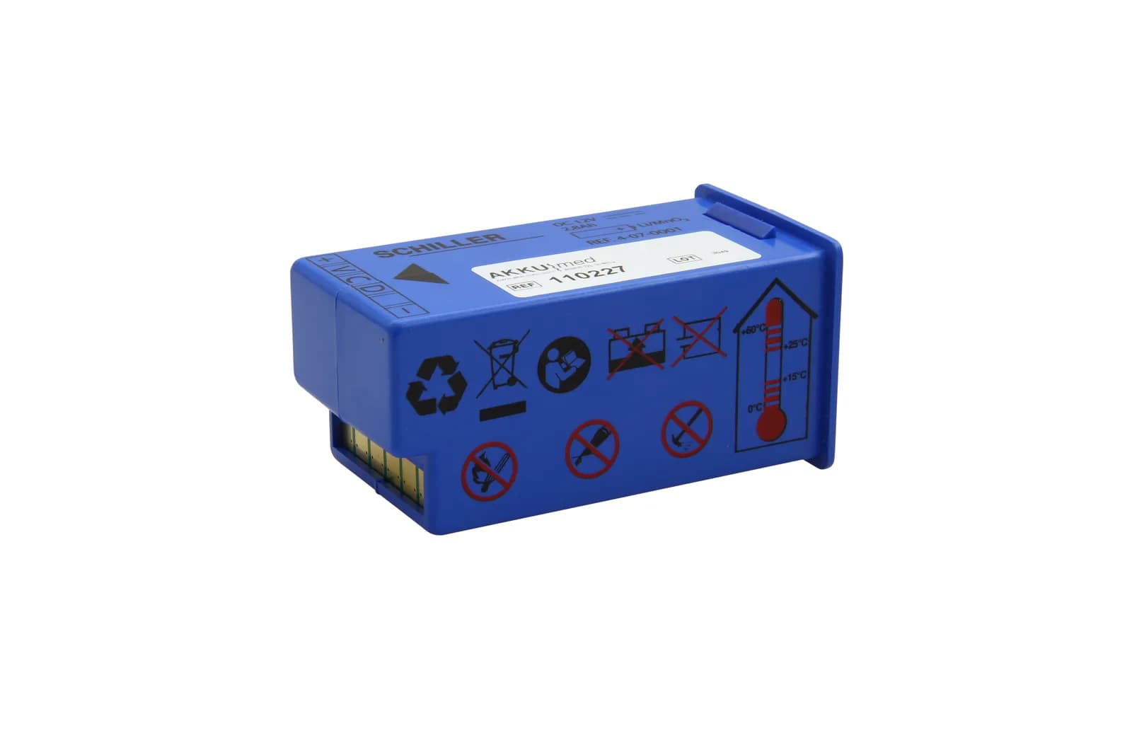 Original Lithium batteri til Schiller Fred easy-serien (12V 2,8Ah)