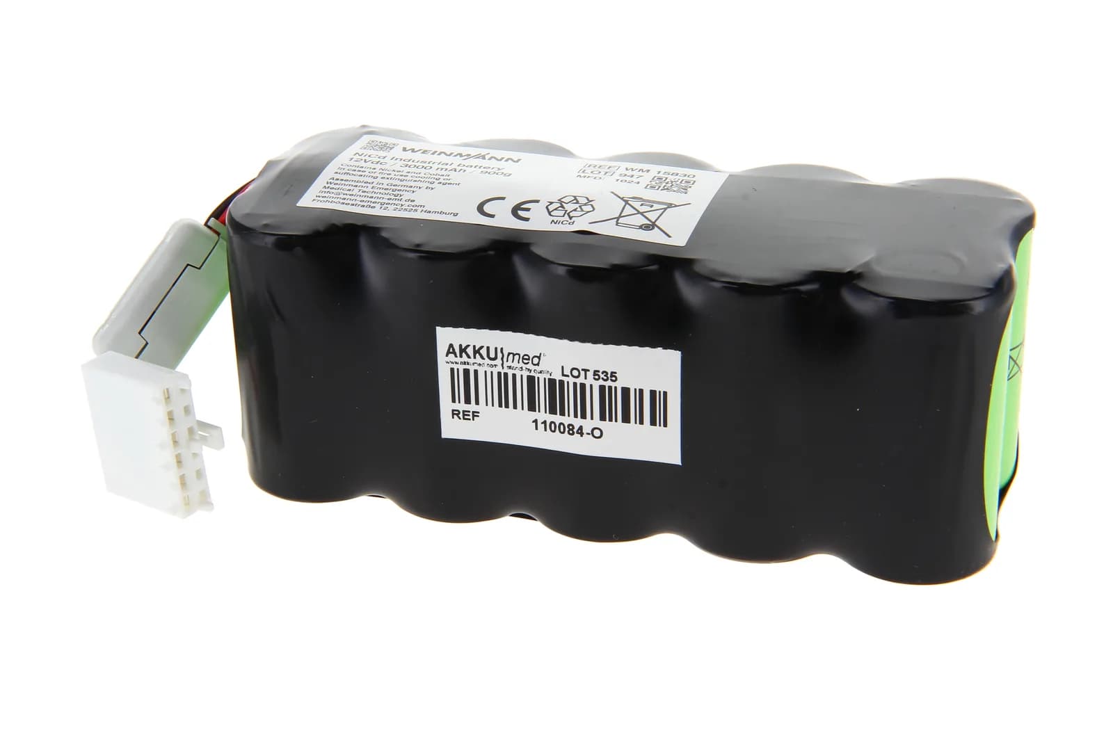 Originalt NiCd batteri til Weinmann Accuvac Rescue (12V 3Ah)