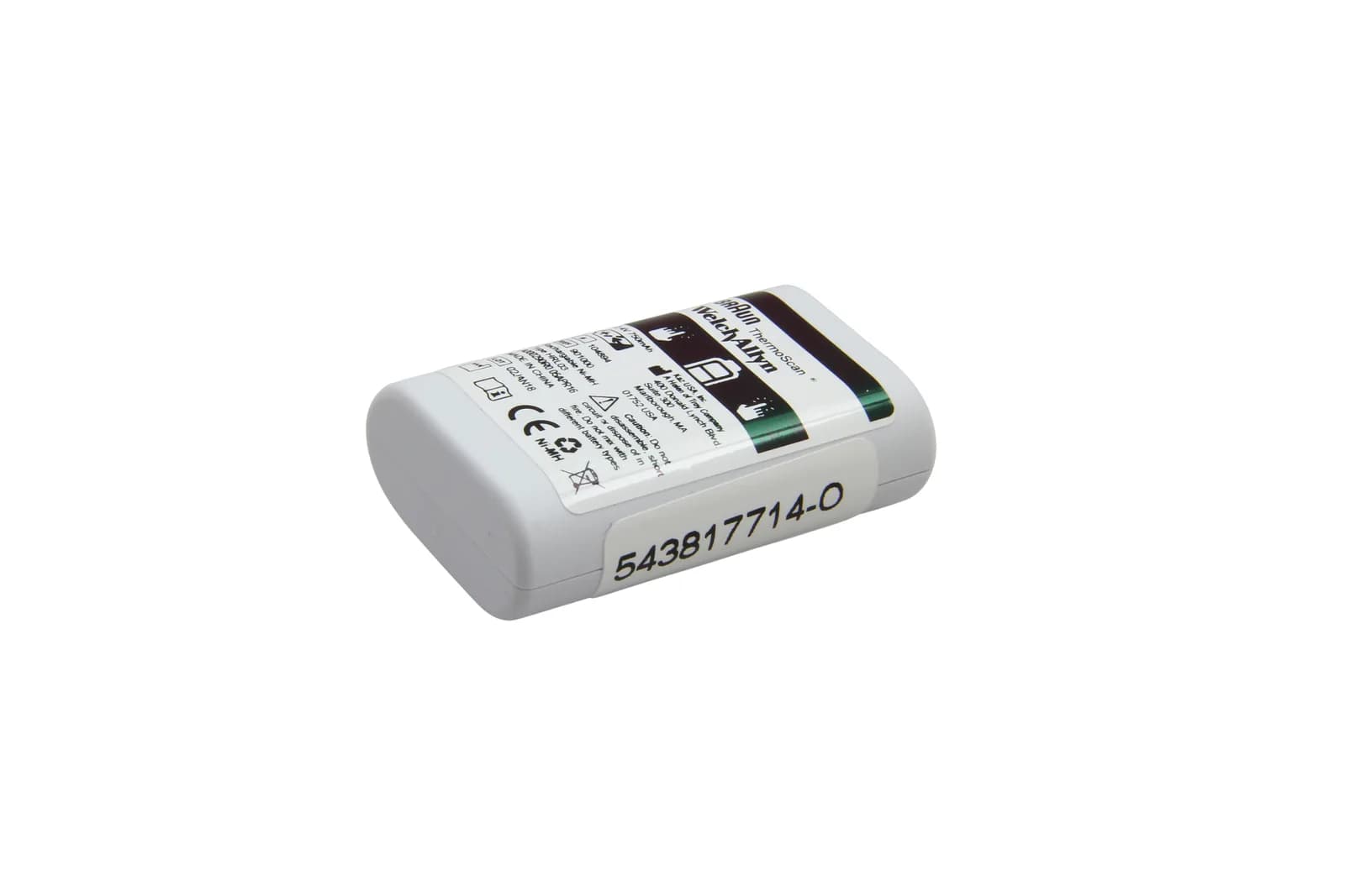 Original NiMH batteri til Braun/Welch Allyn Thermoscan Pro 6000 (2,4V 0,75Ah)
