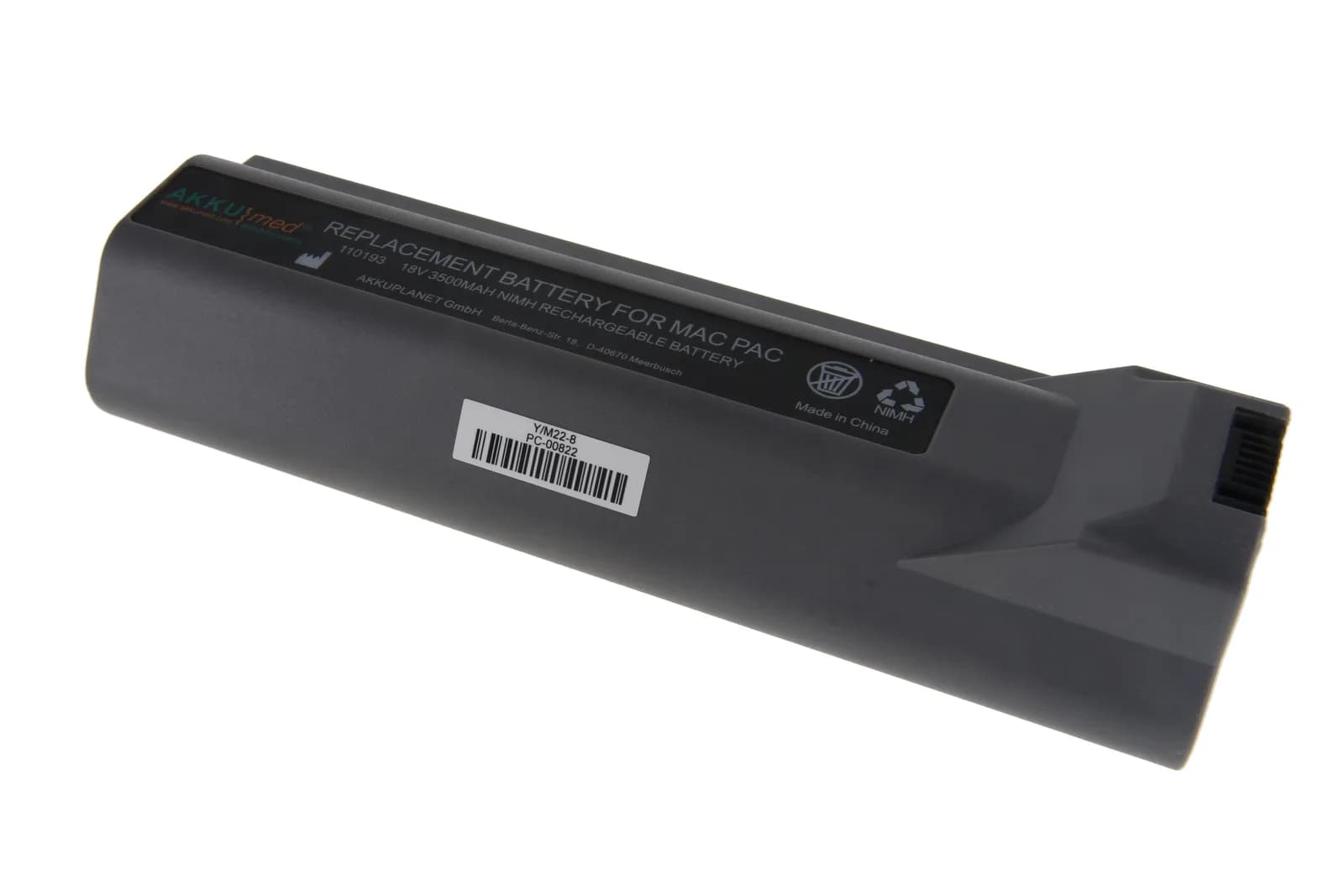 AKKUmed NiMH batteri til GE Hellige MAC3500/MAC5500 (18V 3,5Ah)