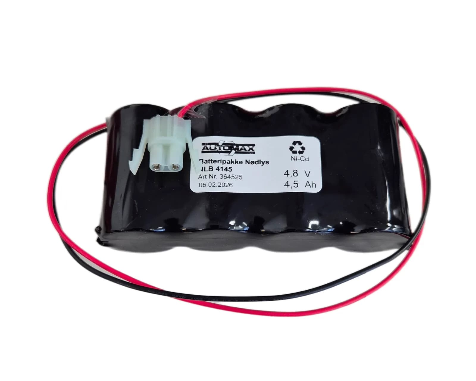 NLB 4145 (4,8V-4,5Ah-R-Plugg 15 polvent) – bilde 1 av 2