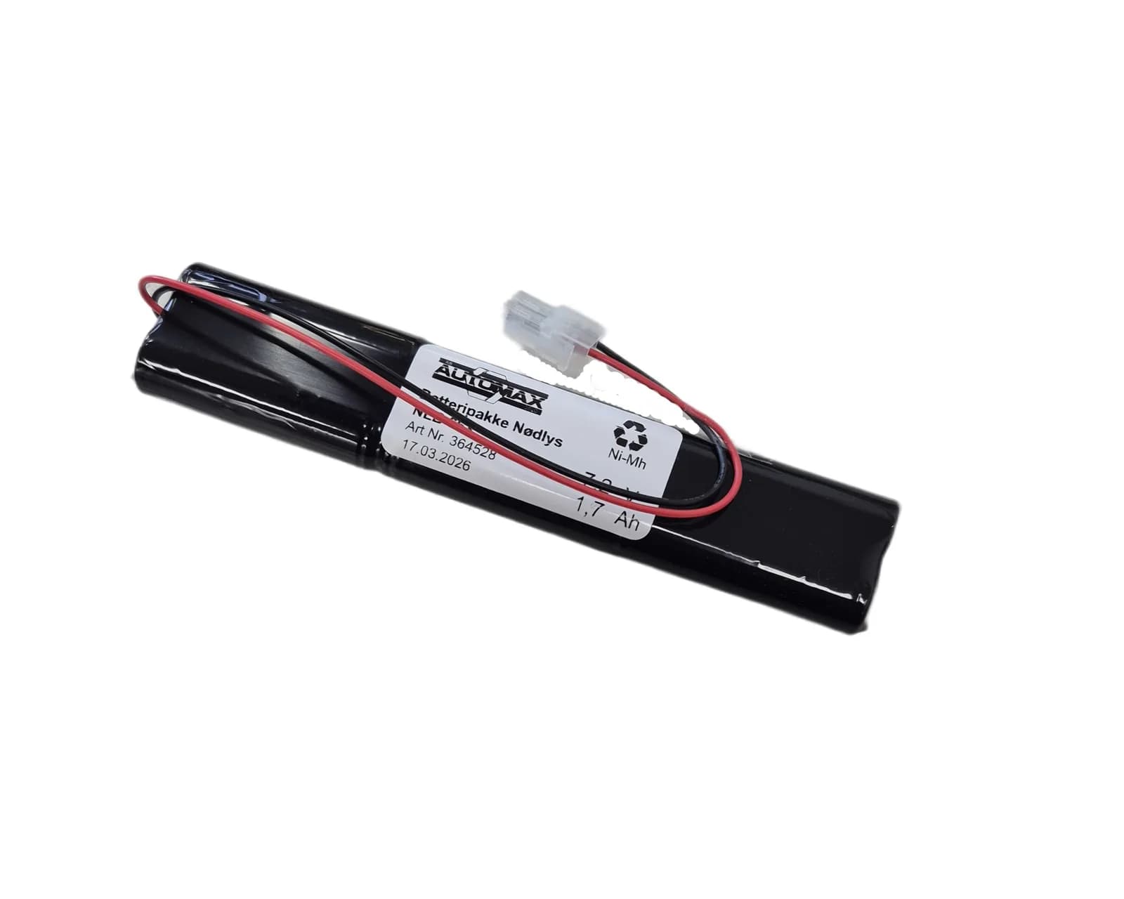 NLB 663 (7,2V1,7Ah-Sx2-Plugg 12) – bilde 1 av 2
